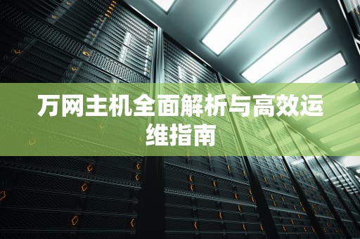 万网主机全面解析与高效运维指南