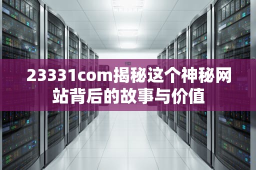 23331com揭秘这个神秘网站背后的故事与价值