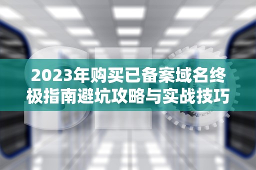 2023年购买已备案域名终极指南避坑攻略与实战技巧