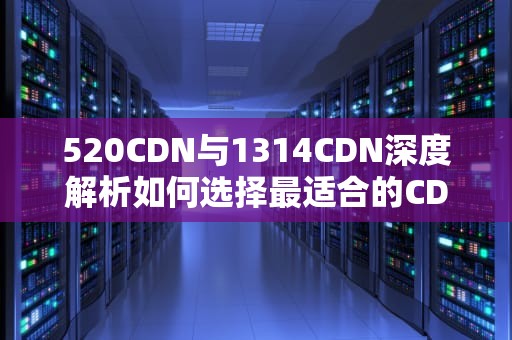 520CDN与1314CDN深度解析如何选择最适合的CDN服务提升网站性能