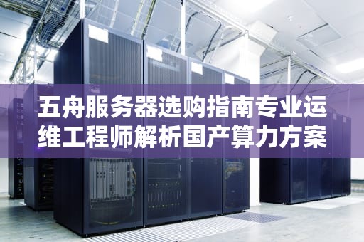 五舟服务器选购指南专业运维工程师解析国产算力方案优势与实战经验