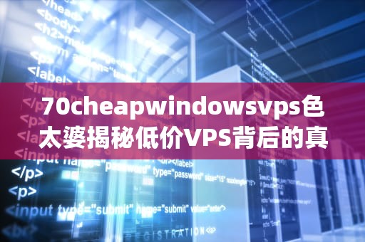 70cheapwindowsvps色太婆揭秘低价VPS背后的真相与选择技巧