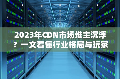 2023年CDN市场谁主沉浮？一文看懂行业格局与玩家生存指南