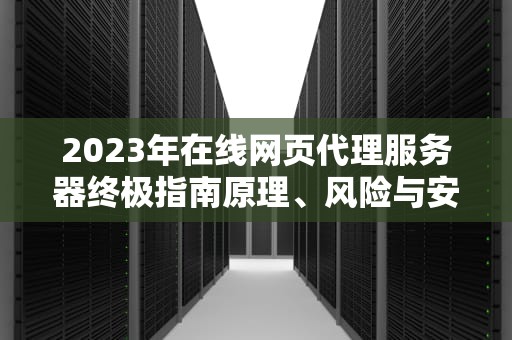 2023年在线网页代理服务器终极指南原理、风险与安全使用技巧