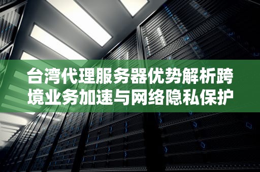 台湾代理服务器优势解析跨境业务加速与网络隐私保护必选方案