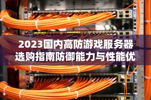 2023国内高防游戏服务器选购指南防御能力与性能优化的双重攻略