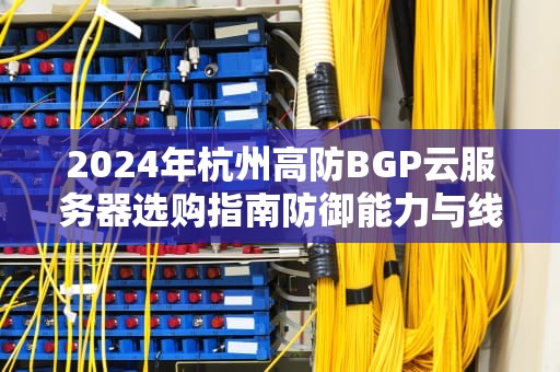 2024年杭州高防BGP云服务器选购指南防御能力与线路稳定性的双重保障