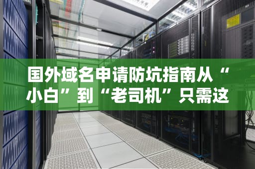 国外域名申请防坑指南从“小白”到“老司机”只需这篇段子说明书