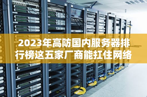 2023年高防国内服务器排行榜这五家厂商能扛住网络广场舞吗？