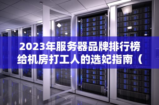 2023年服务器品牌排行榜给机房打工人的选妃指南（附避坑秘籍）