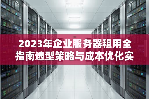 2023年企业服务器租用全指南选型策略与成本优化实战解析