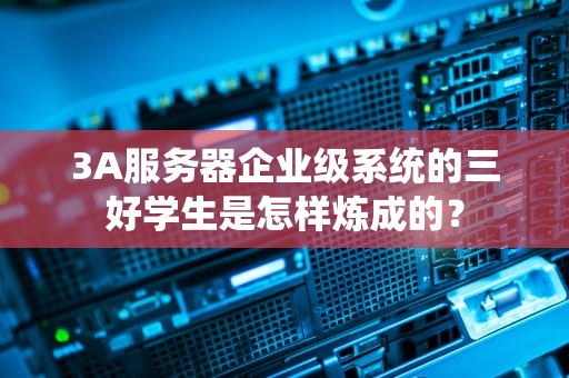 3A服务器企业级系统的三好学生是怎样炼成的？