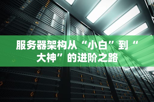 服务器架构从“小白”到“大神”的进阶之路