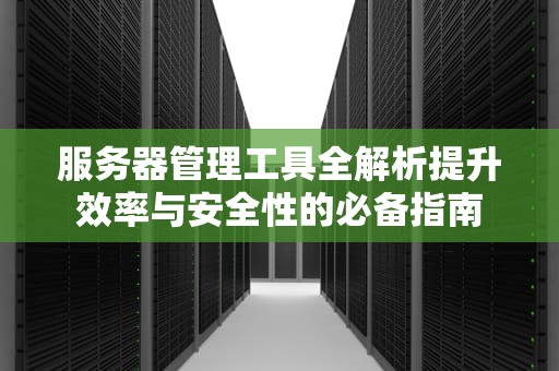 服务器管理工具全解析提升效率与安全性的必备指南