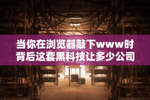 当你在浏览器敲下www时背后这套黑科技让多少公司躲过了鸡飞狗跳