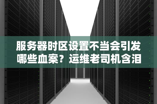服务器时区设置不当会引发哪些血案？运维老司机含泪复盘三大翻车现场