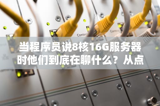 当程序员说8核16G服务器时他们到底在聊什么？从点外卖到扛双十一的硬核科普