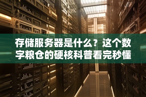 存储服务器是什么？这个数字粮仓的硬核科普看完秒懂！