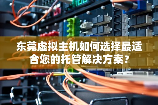 东莞虚拟主机如何选择最适合您的托管解决方案？