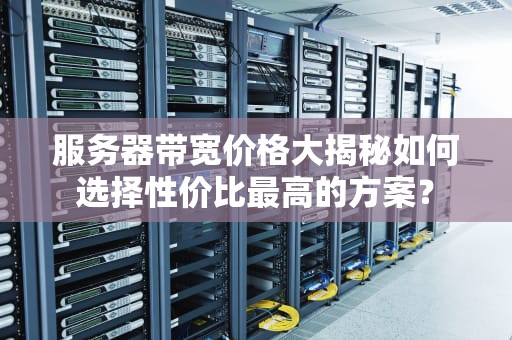 服务器带宽价格大揭秘如何选择性价比最高的方案？