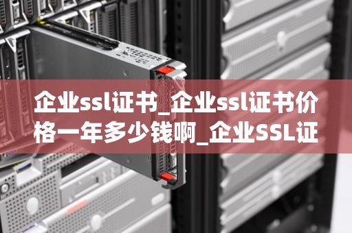 企业ssl证书_企业ssl证书价格一年多少钱啊_企业SSL证书的重要性及其应用