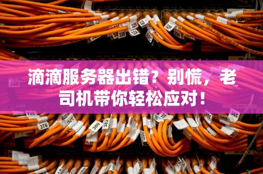 滴滴服务器出错？别慌，老司机带你轻松应对！