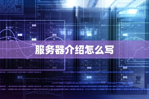 服务器介绍怎么写