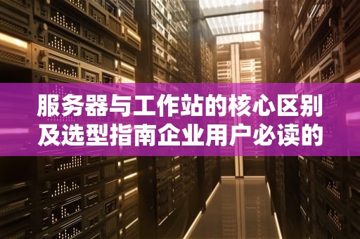 服务器与工作站的核心区别及选型指南企业用户必读的专业解析