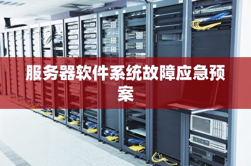 服务器软件系统故障应急预案