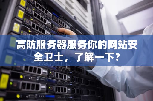 高防服务器服务你的网站安全卫士，了解一下？