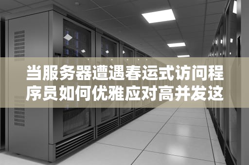 当服务器遭遇春运式访问程序员如何优雅应对高并发这场硬仗？