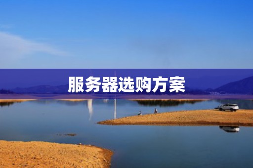 服务器选购方案