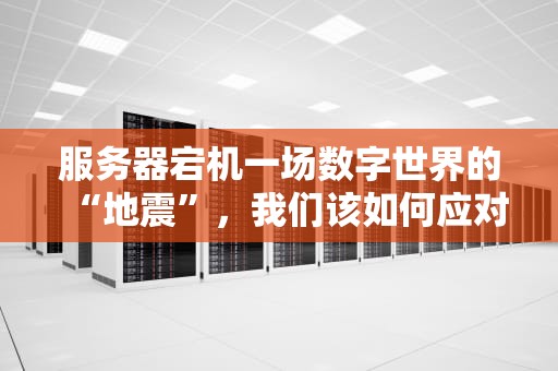 服务器宕机一场数字世界的“地震”，我们该如何应对？
