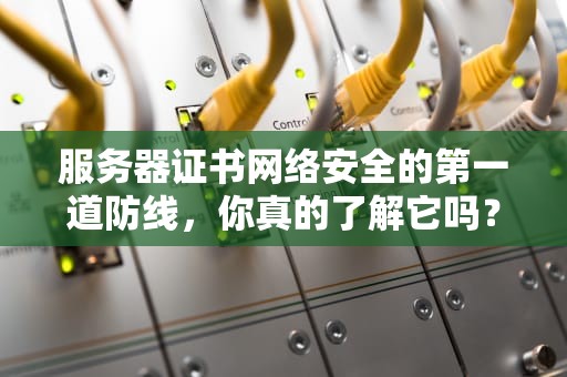 服务器证书网络安全的第一道防线，你真的了解它吗？