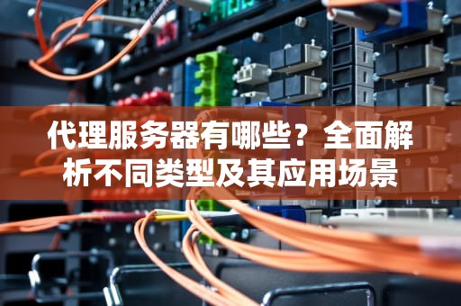 代理服务器有哪些？全面解析不同类型及其应用场景