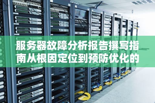 服务器故障分析报告撰写指南从根因定位到预防优化的全流程解析