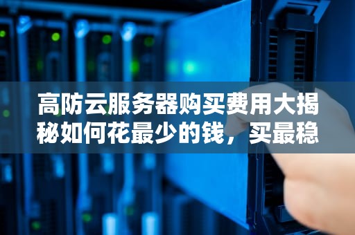 高防云服务器购买费用大揭秘如何花最少的钱，买最稳的服务器？