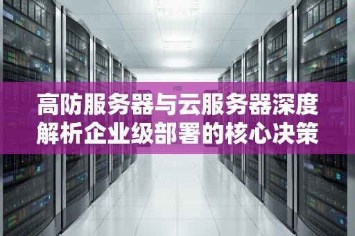 高防服务器与云服务器深度解析企业级部署的核心决策指南