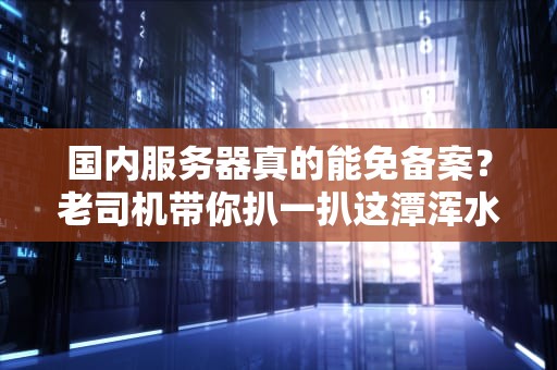 国内服务器真的能免备案？老司机带你扒一扒这潭浑水的真相