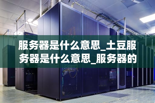 服务器是什么意思_土豆服务器是什么意思_服务器的基本概念与应用