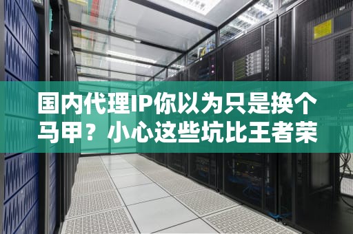 国内代理IP你以为只是换个马甲？小心这些坑比王者荣耀还坑！