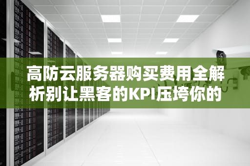 高防云服务器购买费用全解析别让黑客的KPI压垮你的钱包