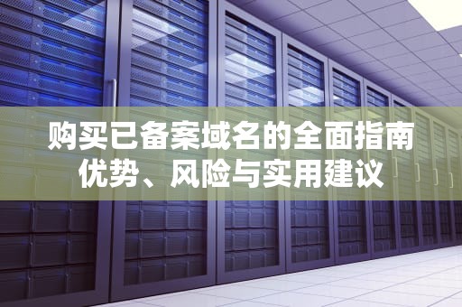购买已备案域名的全面指南优势、风险与实用建议