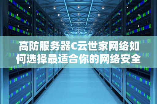 高防服务器C云世家网络如何选择最适合你的网络安全解决方案？