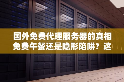 国外免费代理服务器的真相免费午餐还是隐形陷阱？这份避坑指南请收好