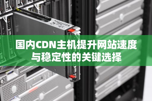 国内CDN主机提升网站速度与稳定性的关键选择