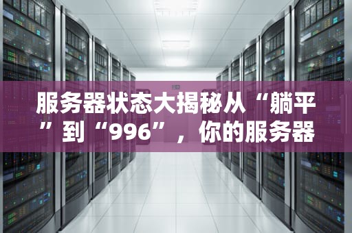 服务器状态大揭秘从“躺平”到“996”，你的服务器到底在忙啥？