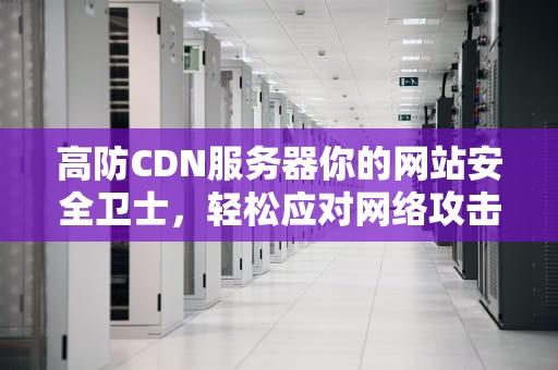高防CDN服务器你的网站安全卫士，轻松应对网络攻击！