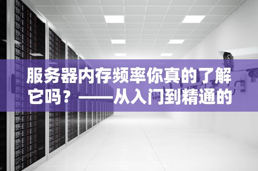 服务器内存频率你真的了解它吗？——从入门到精通的全方位解析