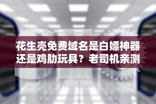 花生壳免费域名是白嫖神器还是鸡肋玩具？老司机亲测给你答案